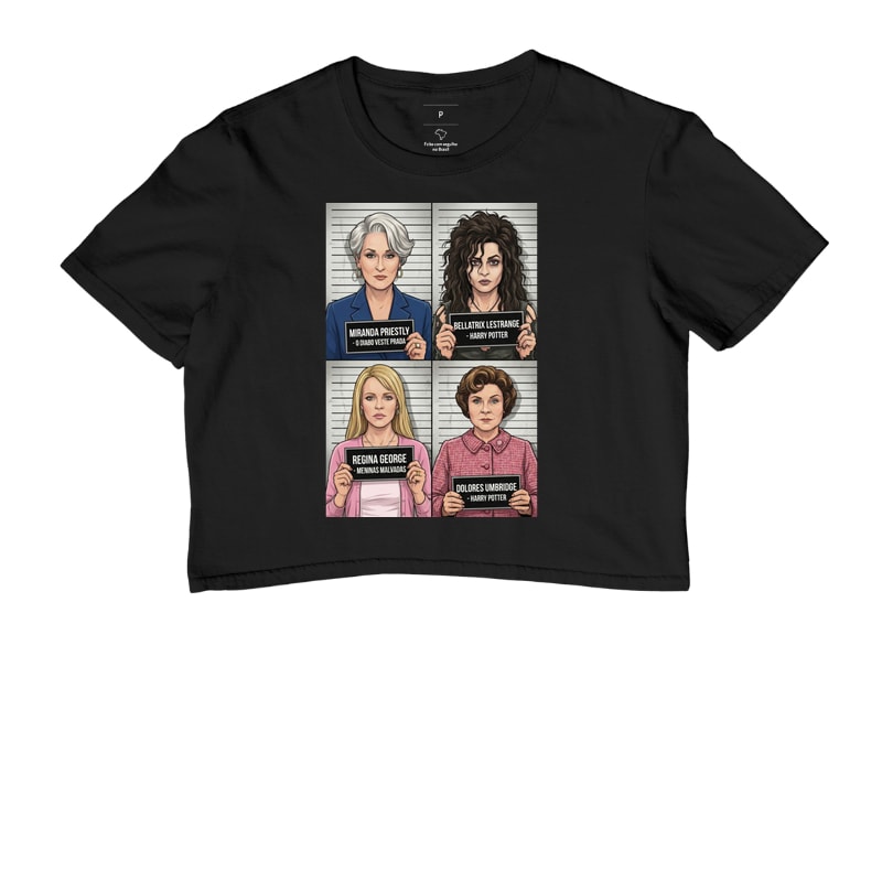 Camiseta As Vilãs do Cinema: Icons of Evil | Co — Cropped