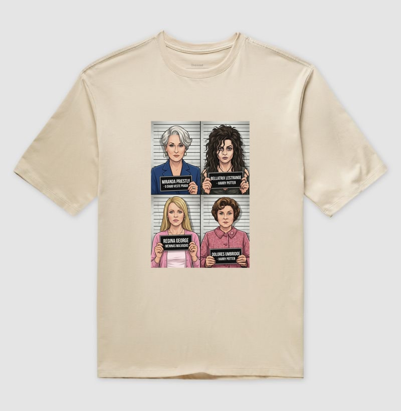Camiseta As Vilãs do Cinema: Icons of Evil | Co — Camiseta Oversized