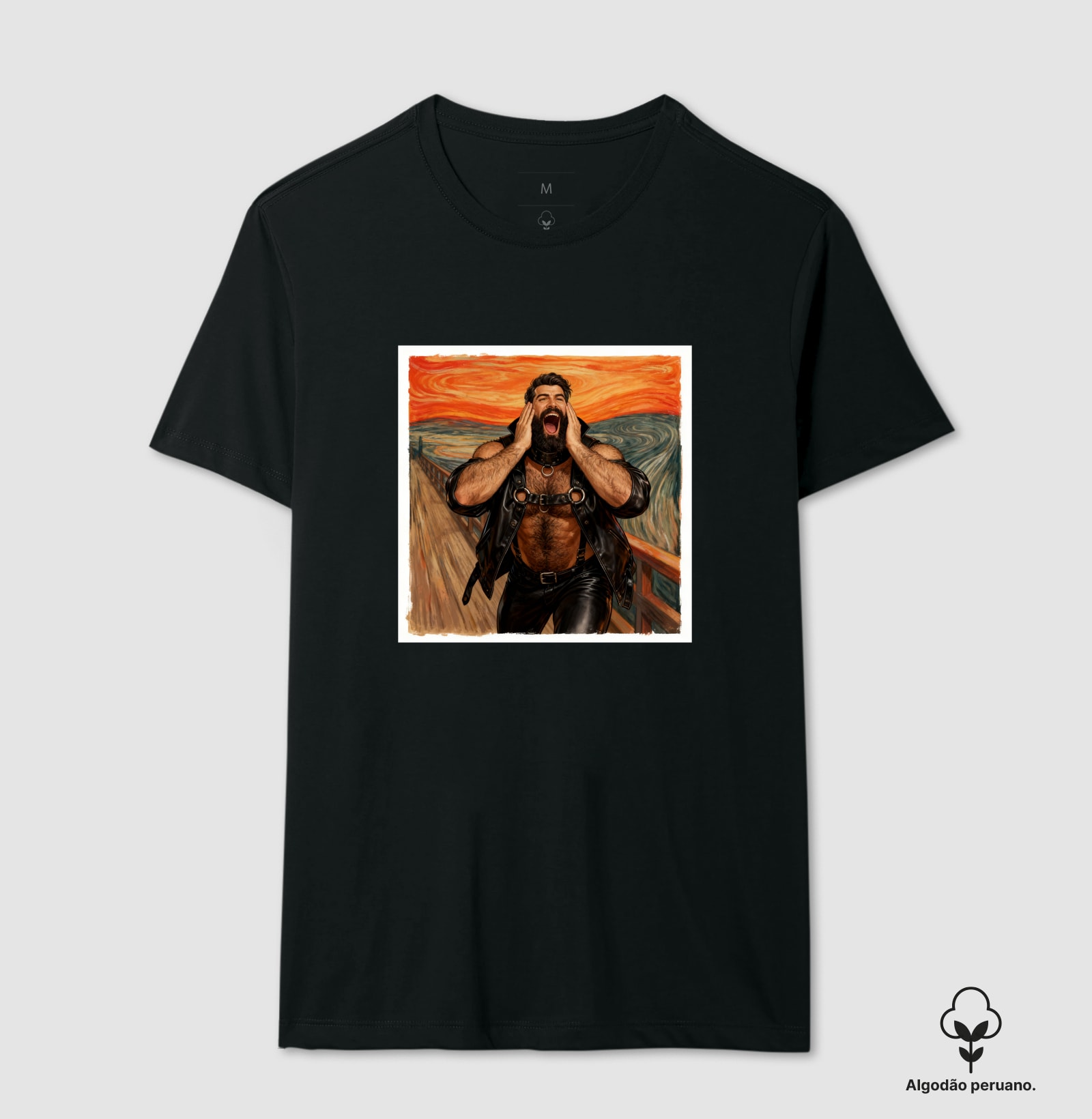 O Grito Leather Bear | Coleção Ô Bicha — Camiseta Algodão Peruano