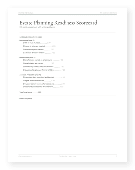 Estate Planning Scorecard PDF preview