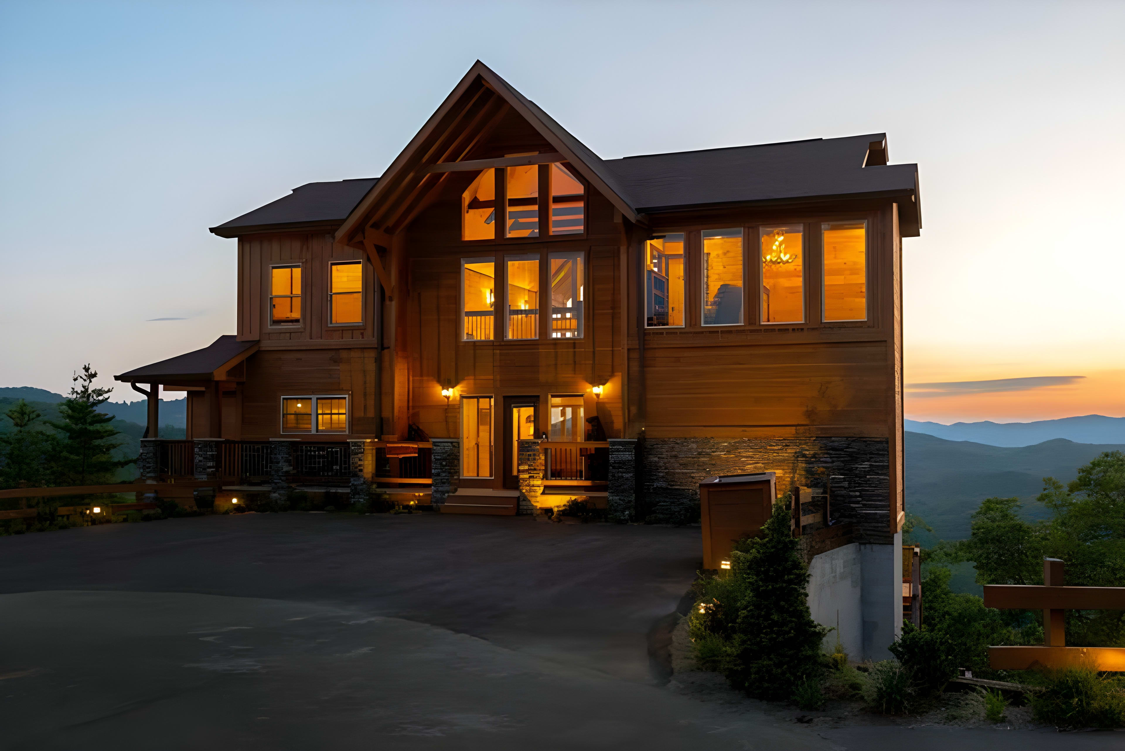 Parkside Resort Clubhouse Exterior - Pigeon Forge Cabin Rental Resort