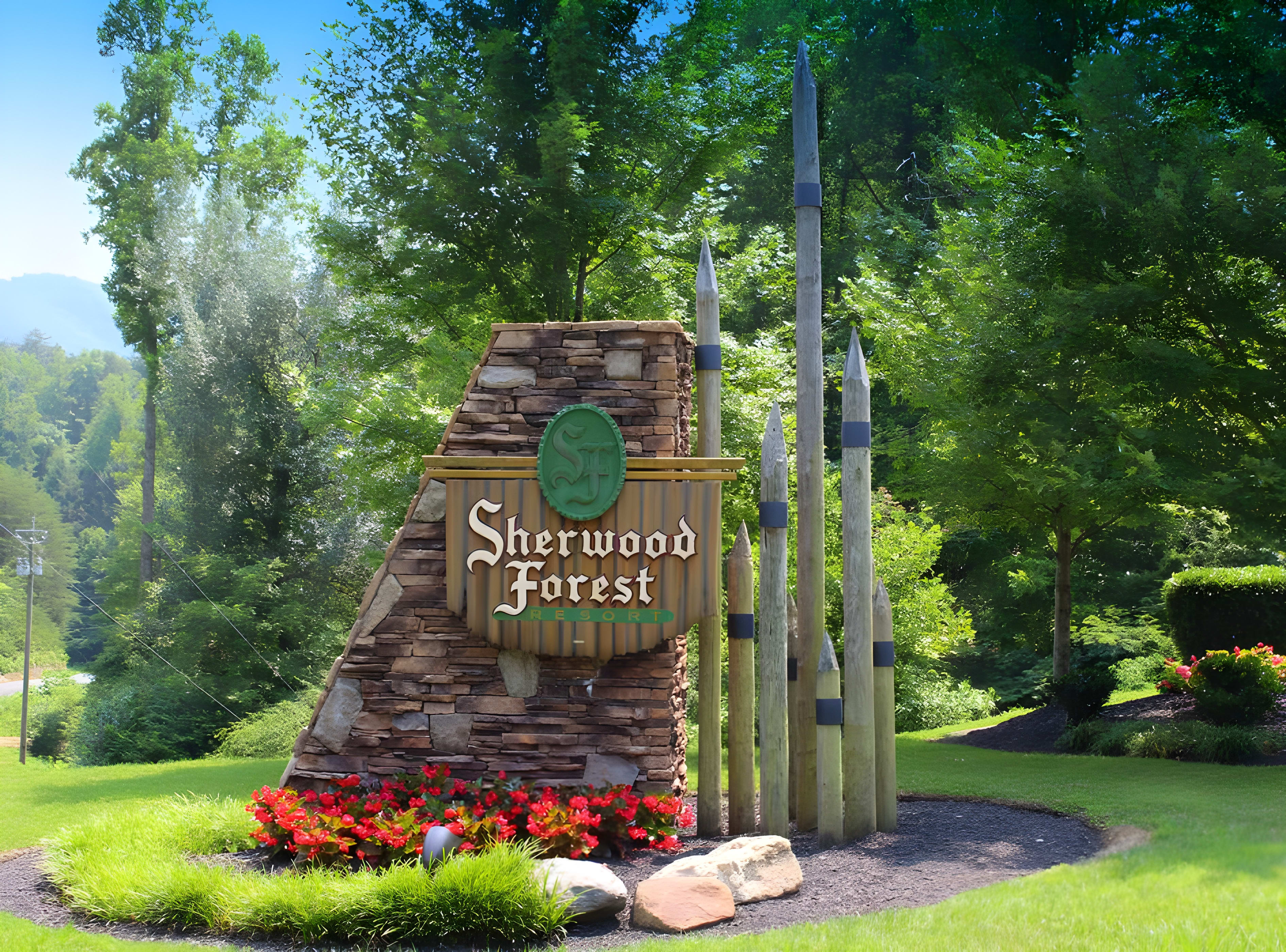 Sherwood Forest Resort Cabin View - Pigeon Forge Cabin Rental Resort