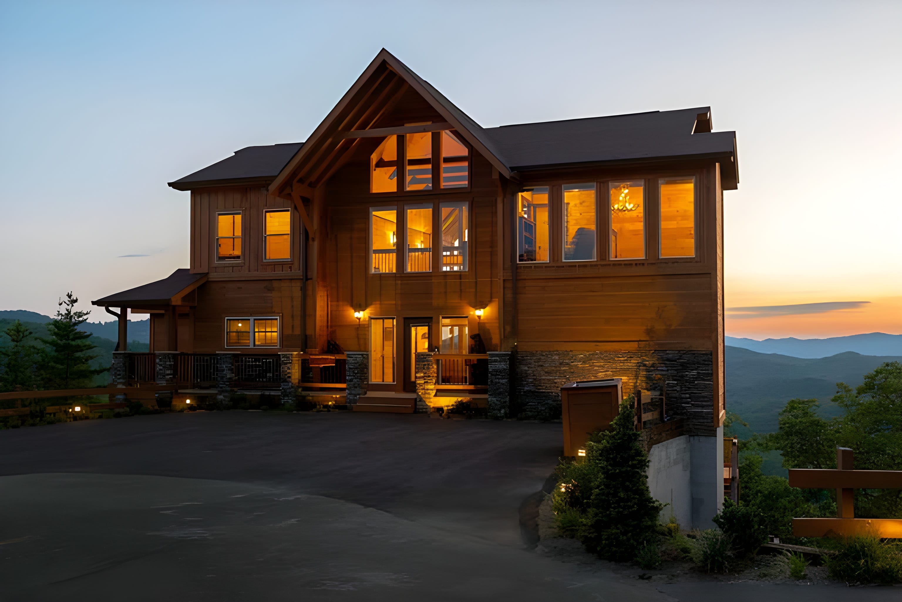Parkside Resort Clubhouse Exterior - Pigeon Forge Cabin Rental Resort