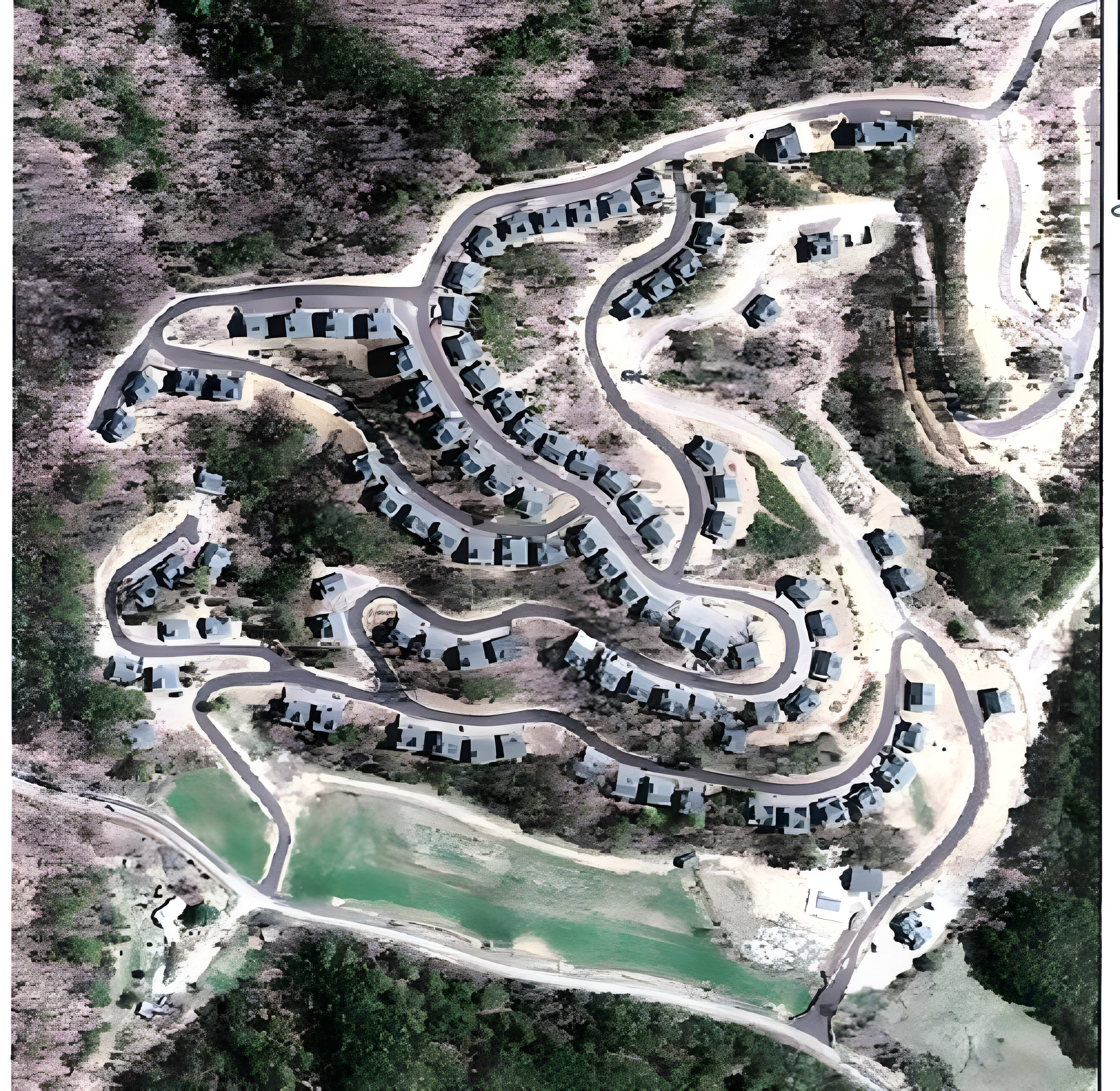 Bear Creek Crossing Resort Aerial map - Sevierville Cabin Rental Resort