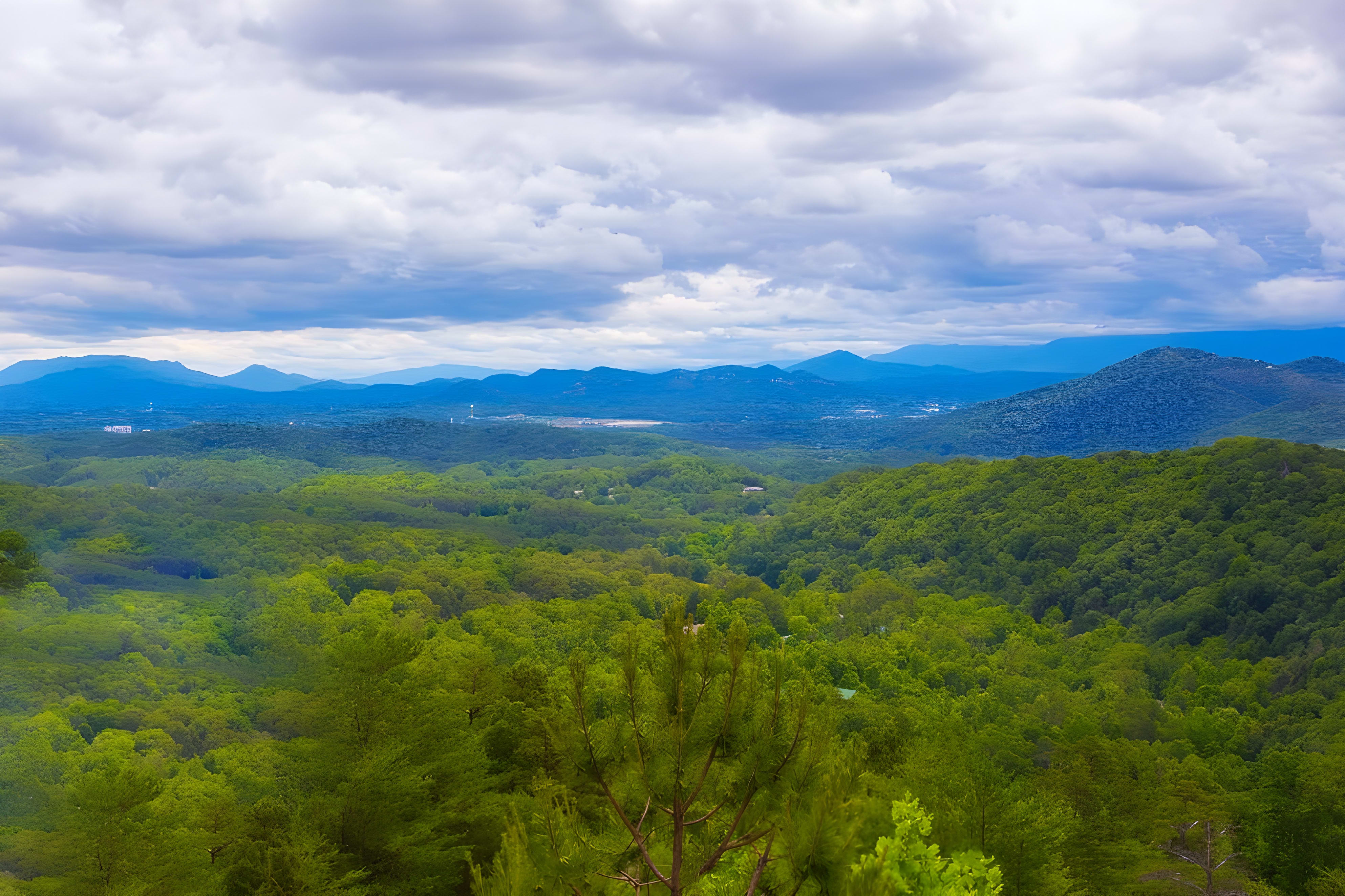 Bluff Mountain Community Cabin View - Pigeon Forge Cabin Rental Resort