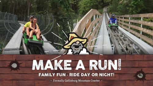 Mountain coaster in the Smokies