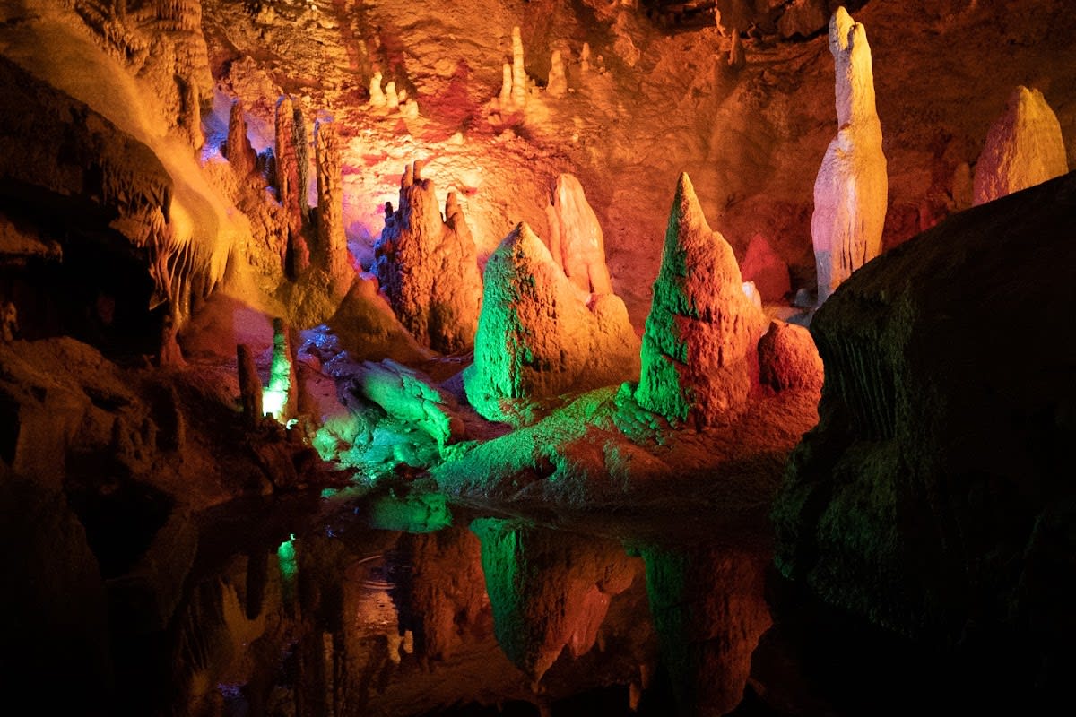 Forbidden Caverns underground cave formations in Sevierville Tennessee