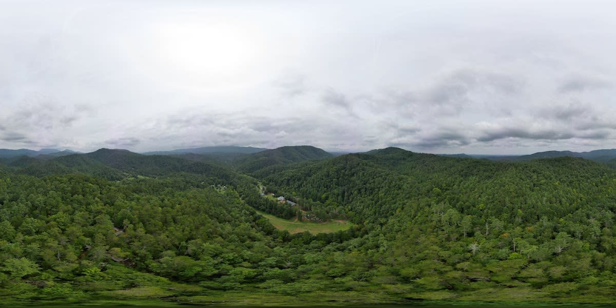 Foxfire Mountain Adventure Park swinging bridge and ziplines in Sevierville
