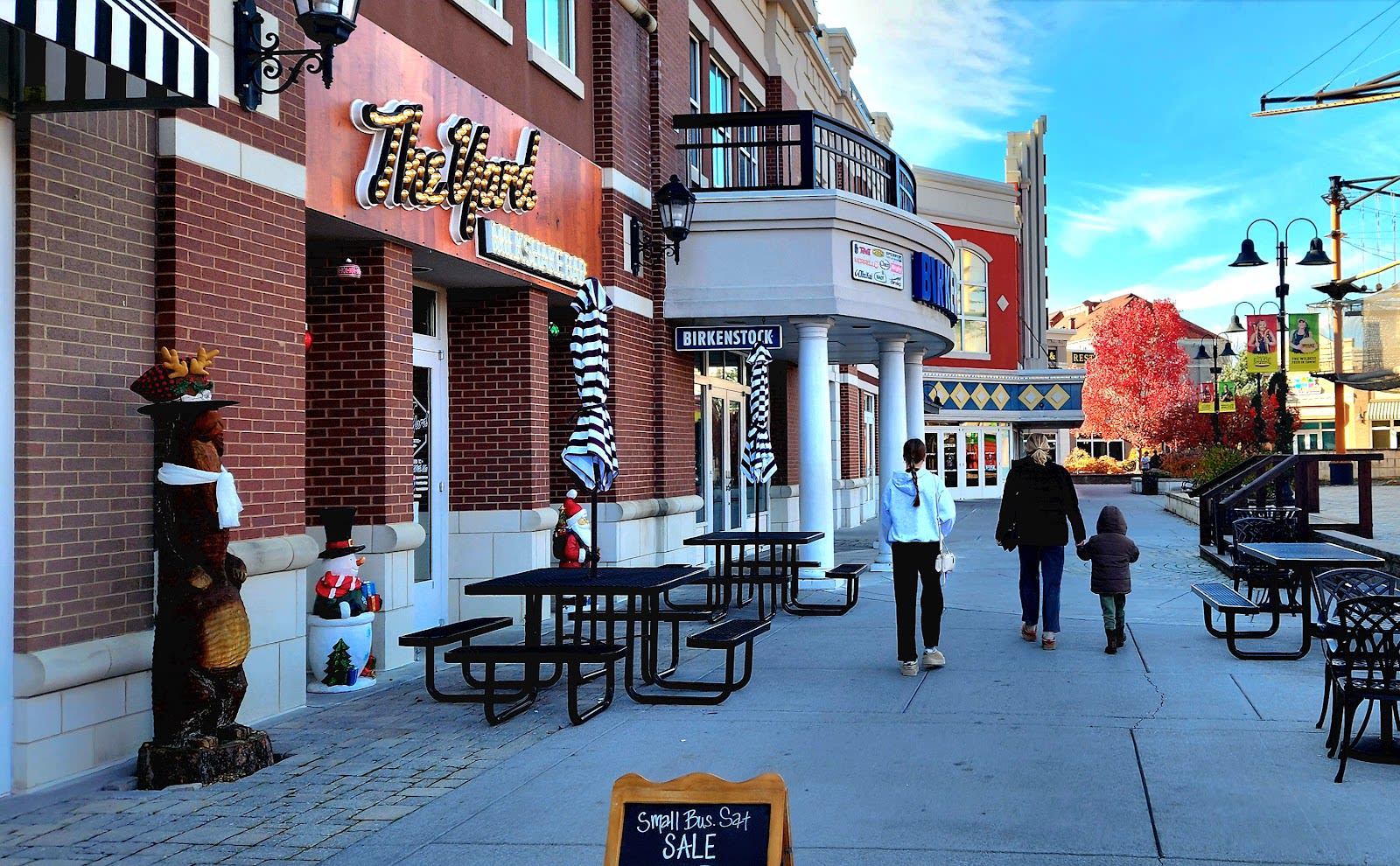 The promenade at The Shops at Lumberjack Square in Pigeon Forge