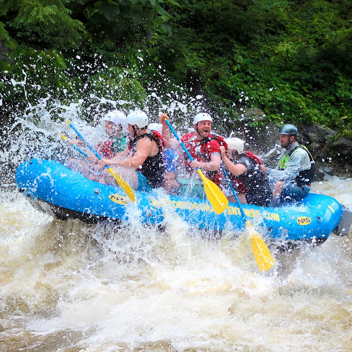 Whitewater rafting on the Pigeon River near Gatlinburg