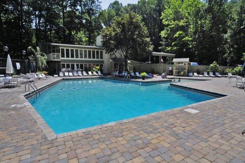 Chalet Village pool and clubhouse