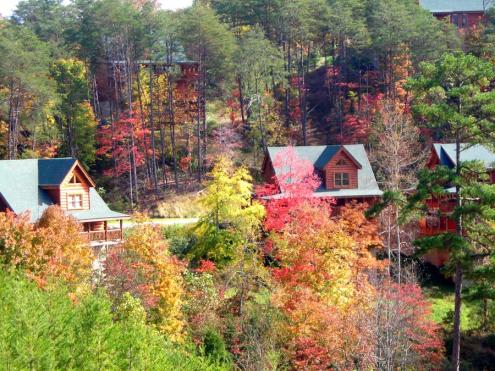 Bear Creek Crossing Resort in the Fall - Sevierville Cabin Rental Resort