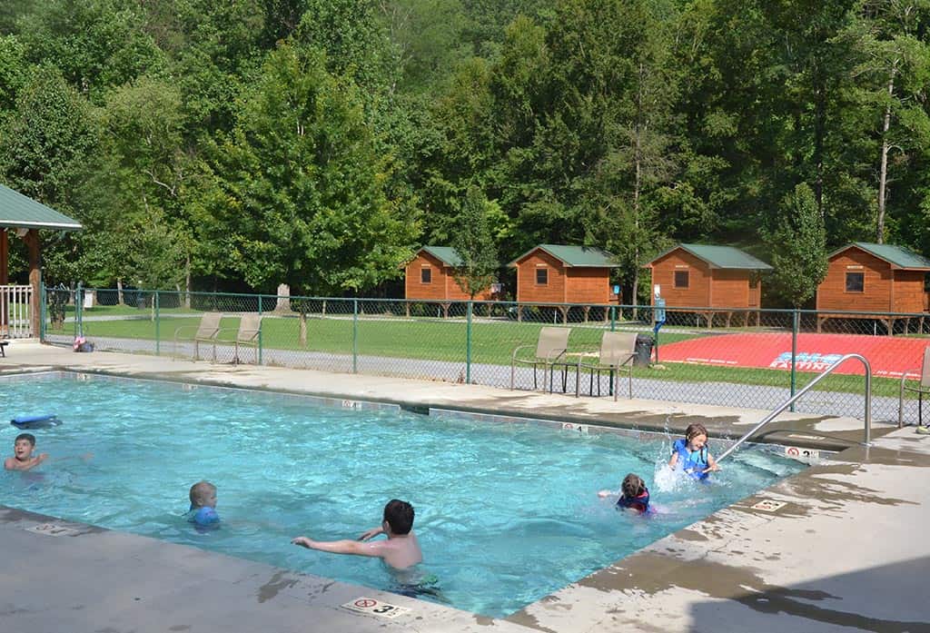 Cobbly Nob Resort Pigeon River Campground Aerial - Gatlinburg Cabin Rental Resort