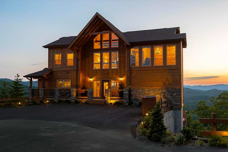 Parkside Resort Clubhouse Exterior - Pigeon Forge Cabin Rental Resort