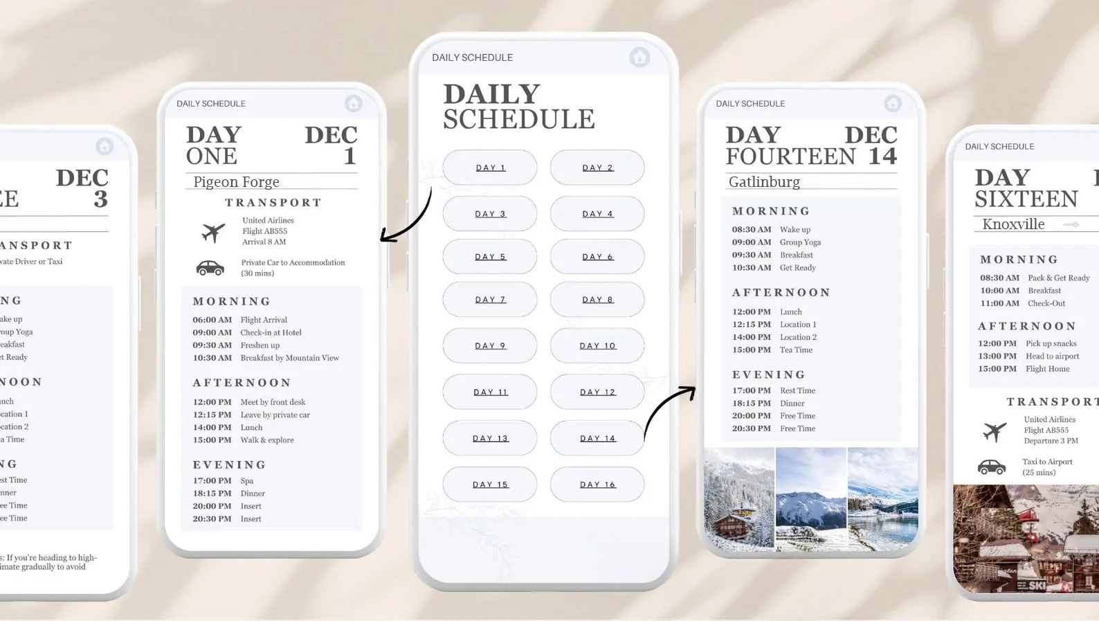 Custom trip planner for Smoky Mountain vacations