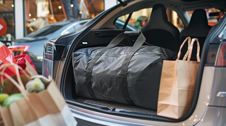 Packed car ready for a Smoky Mountain cabin trip