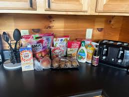 Pre-arrival grocery stocking for cabin rentals
