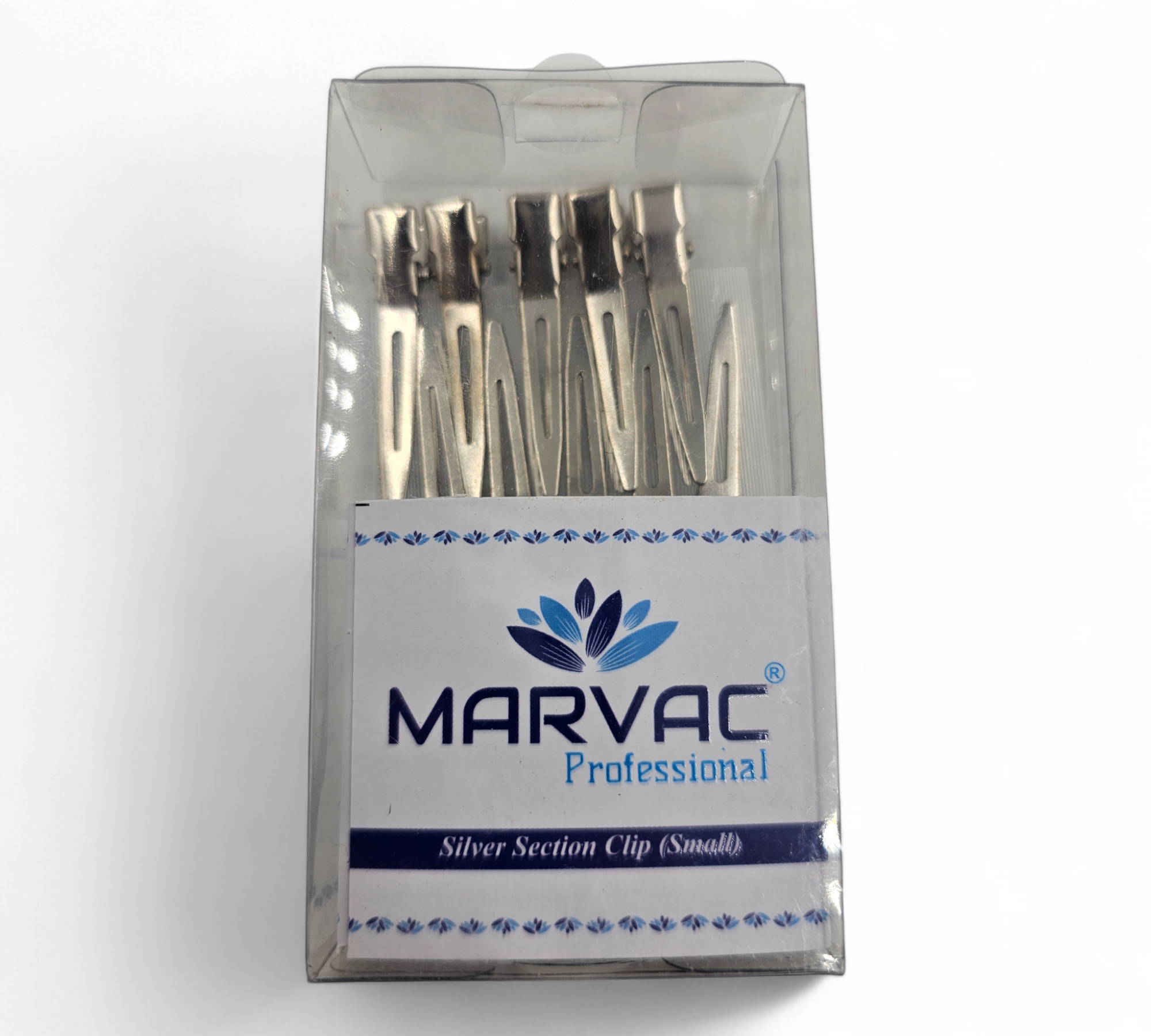 Hair Styling Steel Silver Section Clips - Small Size - 10pcs. - Marvac Professional 4