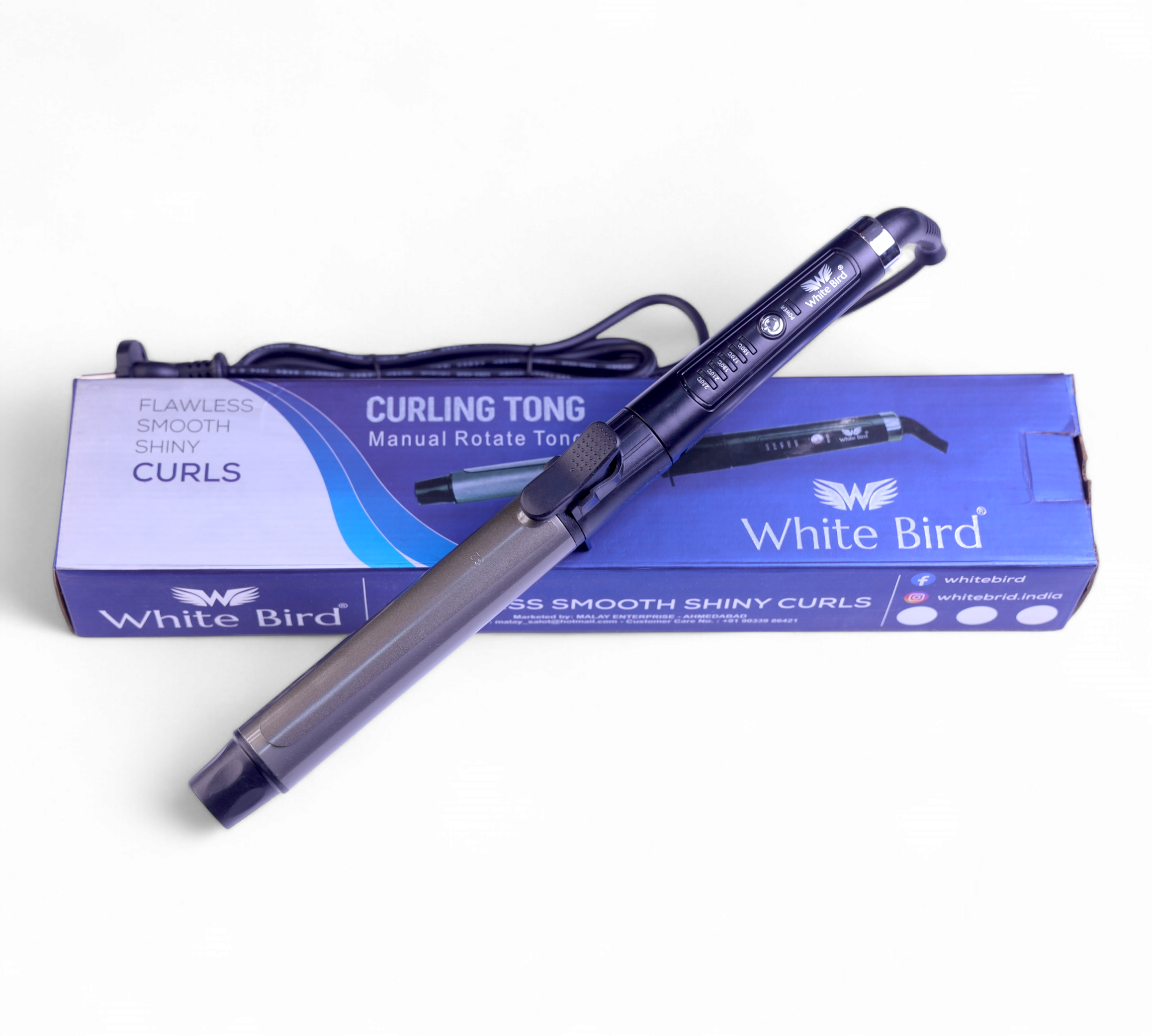 Curling Rotate Tong Machine 32 mm – White Bird