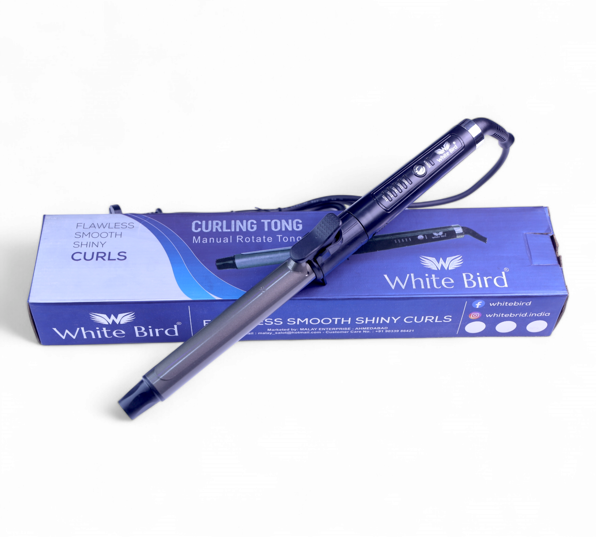 Curling Rotate Tong Machine 25 mm – White Bird