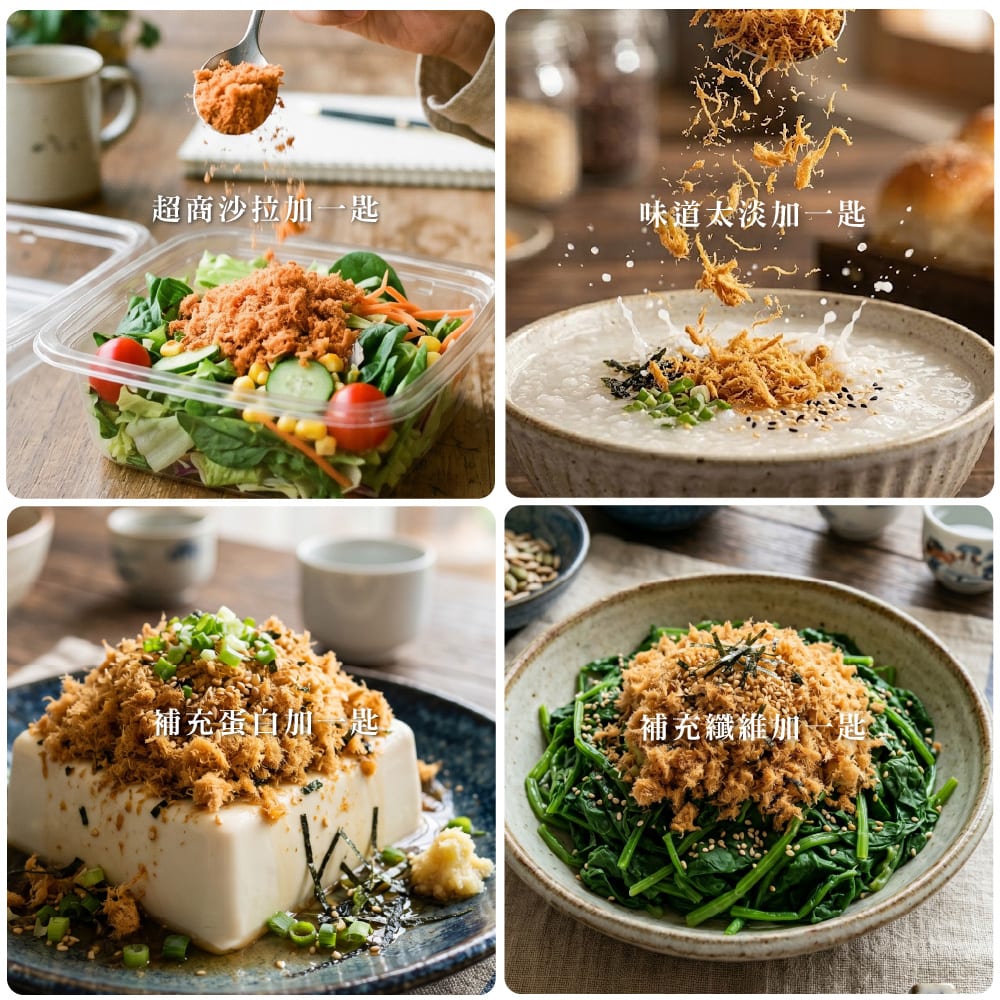 老饕廚房 高蛋白雞肉鬆各種料理搭配都好用的情景應用圖
