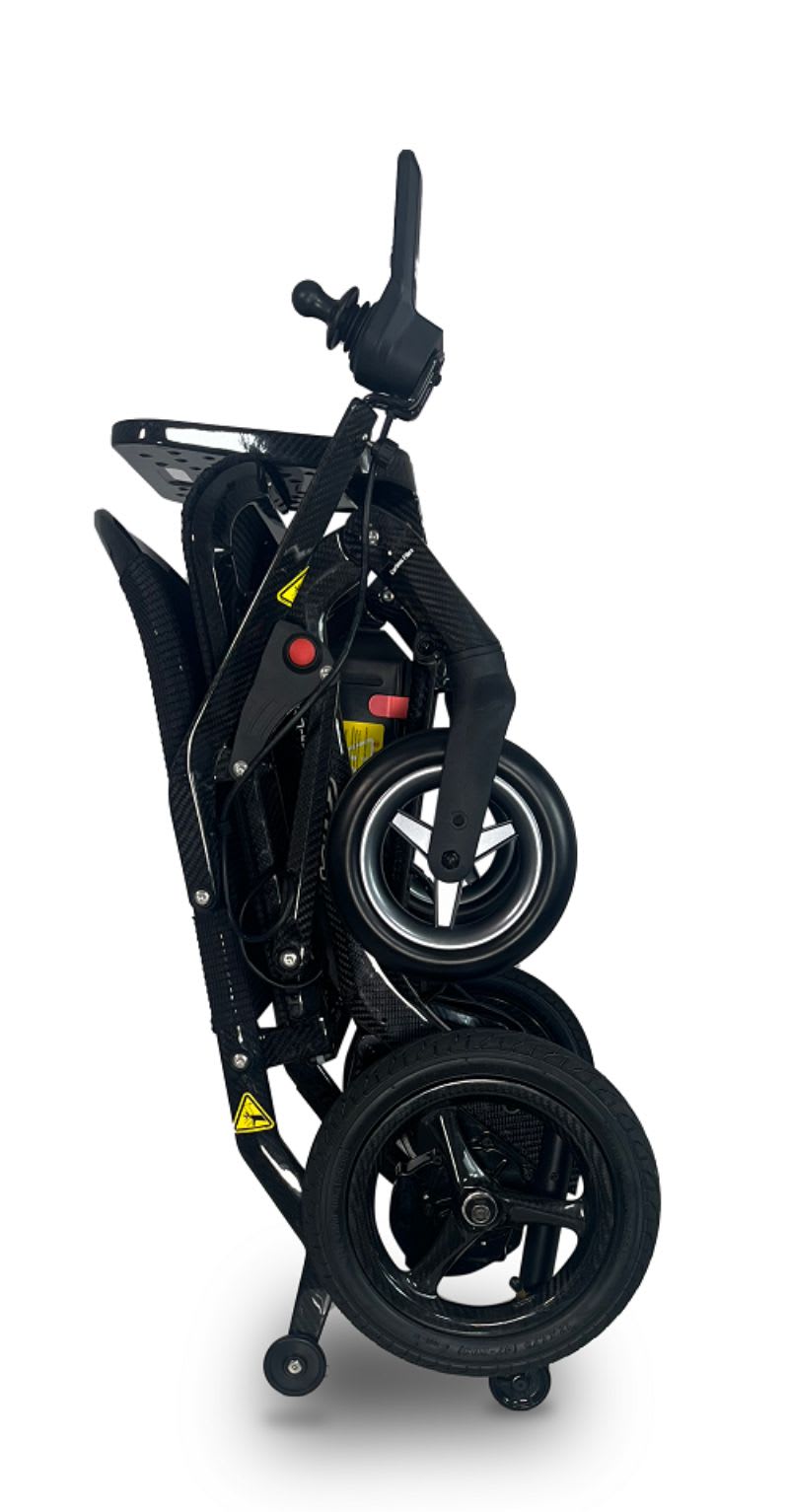 Product image of Pride Jazzy Carbon Ultra Lite Folding Powered Wheelchair - CarbonJazzy-folded