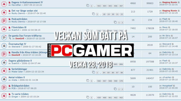 Veckan som gått på PC Gamer (v. 28, 2018)