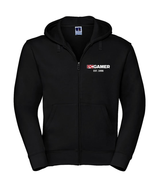 Bild på PC Gamers svarta hoodie..