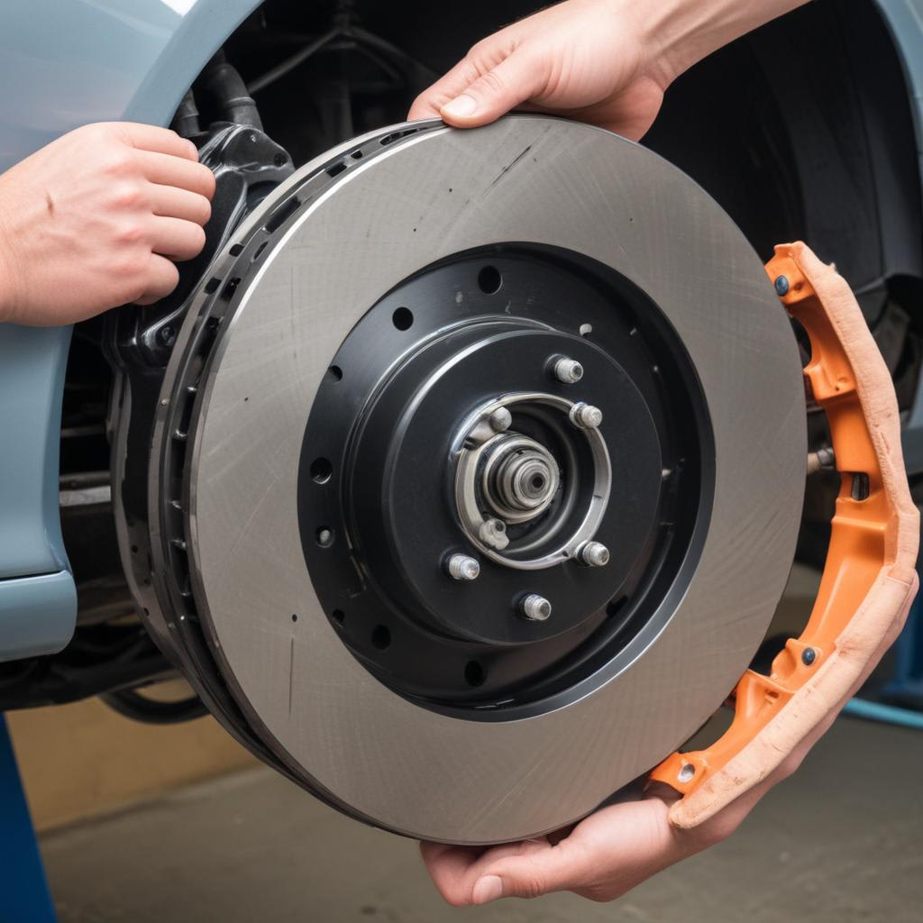 How do you replace front brake pads and rotors on a Honda Civic?