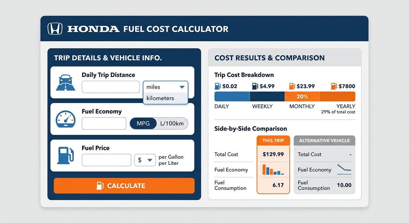 Honda Fuel Cost Calculator