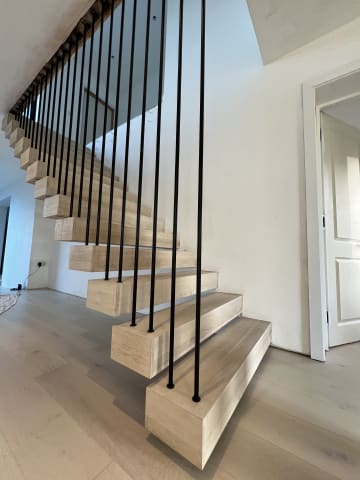 Open riser · rod detail — staircase or glass install by CAworks
