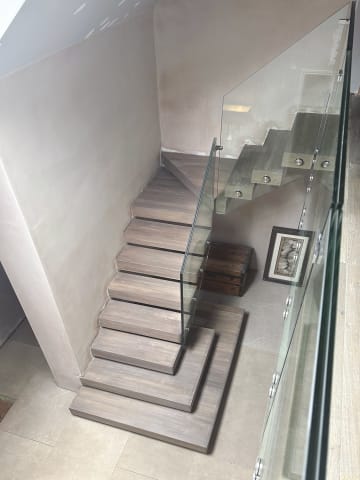 Stone flight · glass — staircase or glass install by CAworks