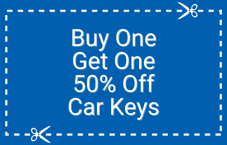 BOGO 50% off Car Keys