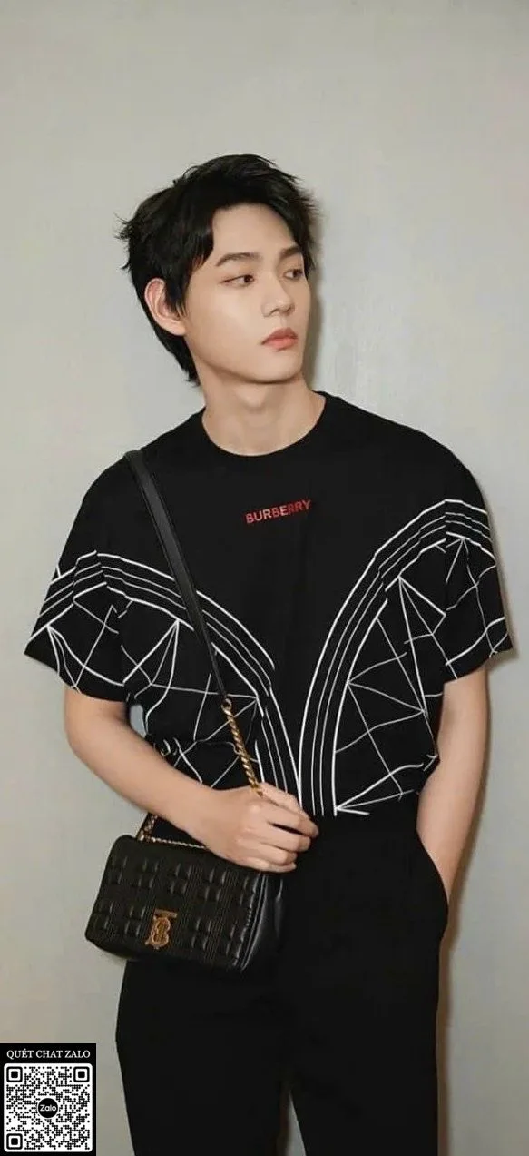 Áo phông nam màu đen BBR Burberry mã 4 cá tính sang trọng chuẩn đẹp