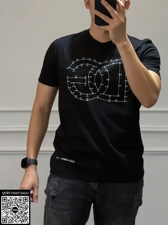 Áo phông nam màu đen Dolce Gabbana mã 14 cuốn hút thời thượng cao cấp