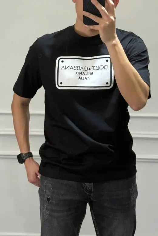Áo thun Dolce Gabbana phông đen DG mã 20 nam thượng lưu đa năng