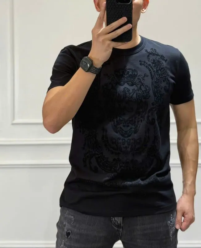 Áo phông nam màu đen Dolce DG đẳng cấp thượng lưu đúng chuẩn mã 35