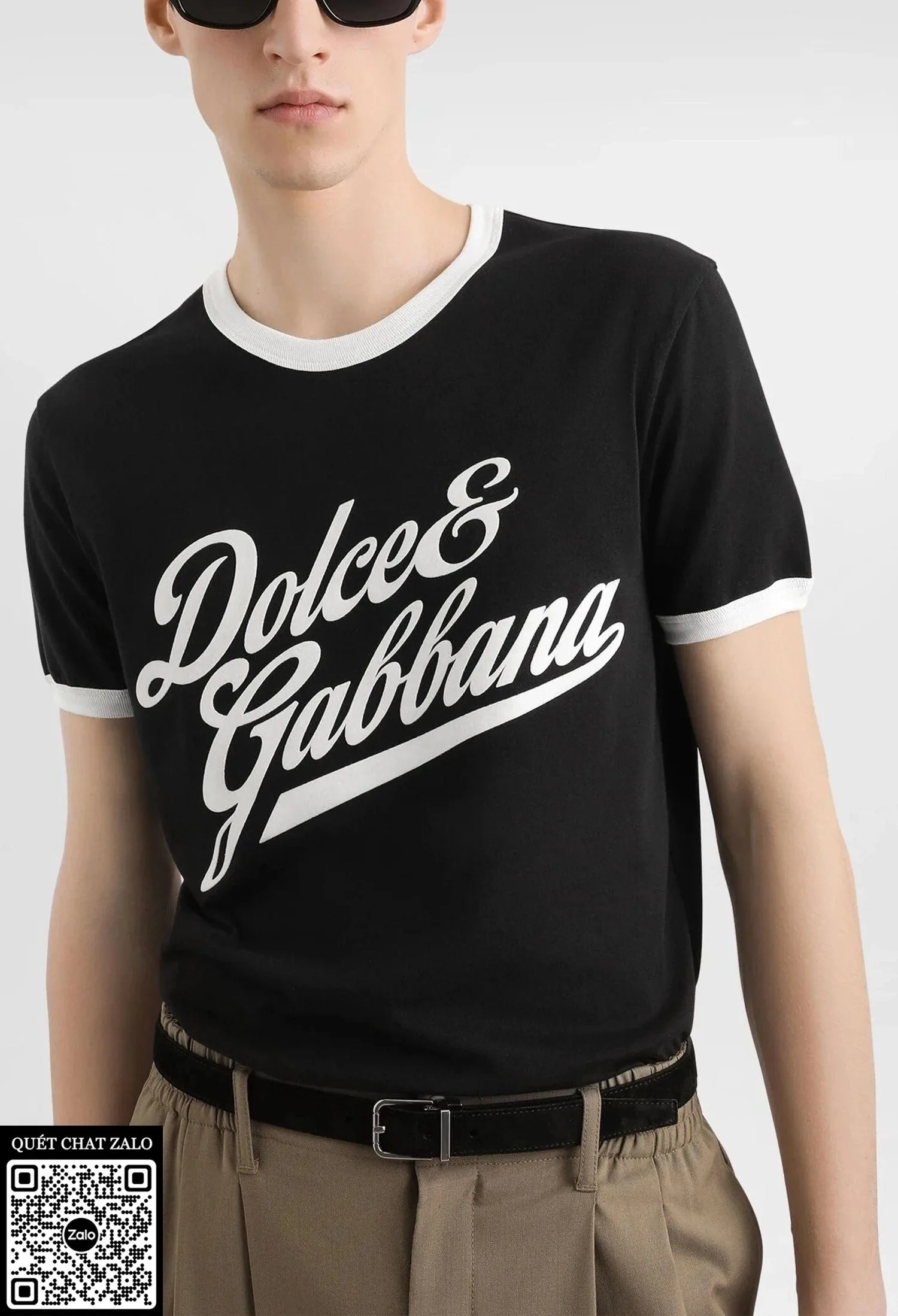 Áo phông nam màu đen Dolce Gabbana mã 49 hàng hiệu thời trang Áo phông nam màu đen Dolce Gabbana mã 49 hàng hiệu thời trang