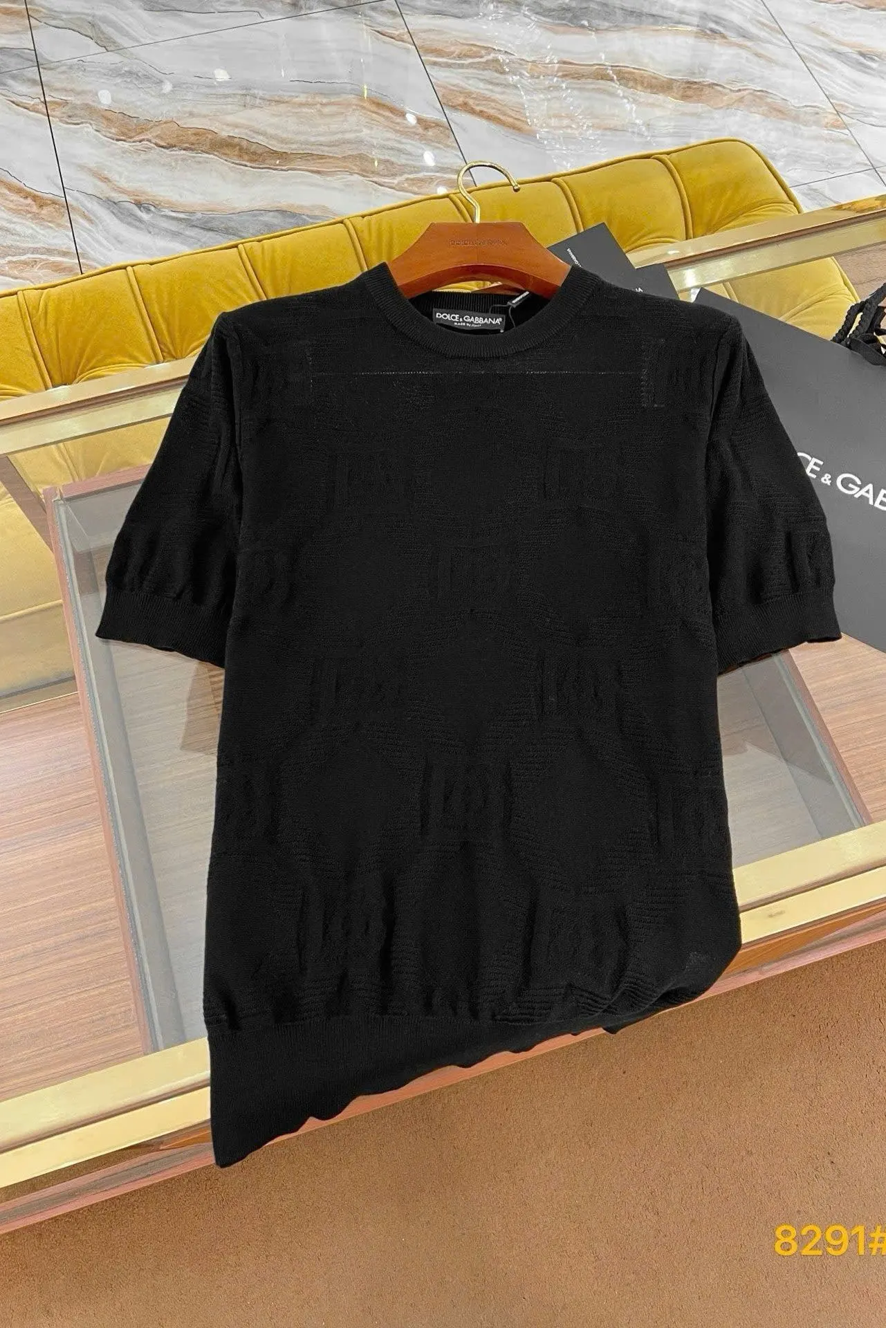 Áo phông DG nam Dolce màu đen mã 5 đỉnh của chóp xuất sắc cao cấp