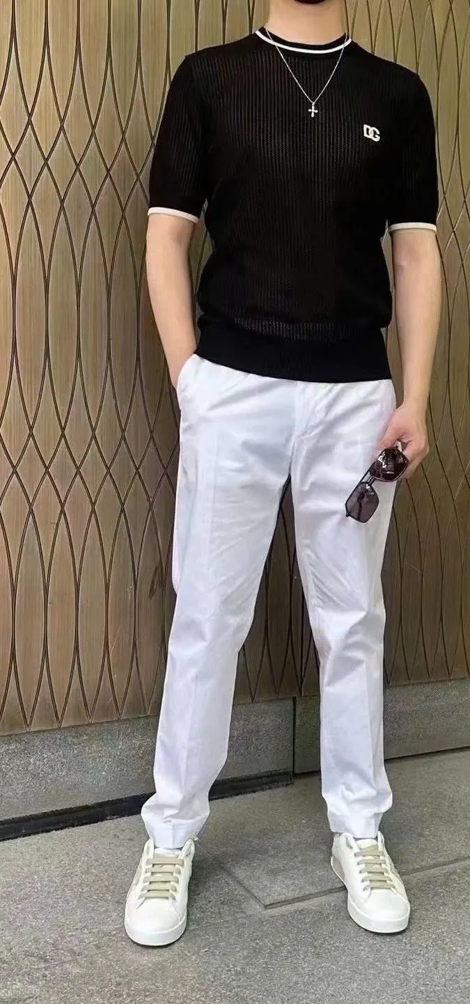 Áo phông nam màu đen Dolce Gabbana mã 7 dáng gọn gàng đỉnh của chóp