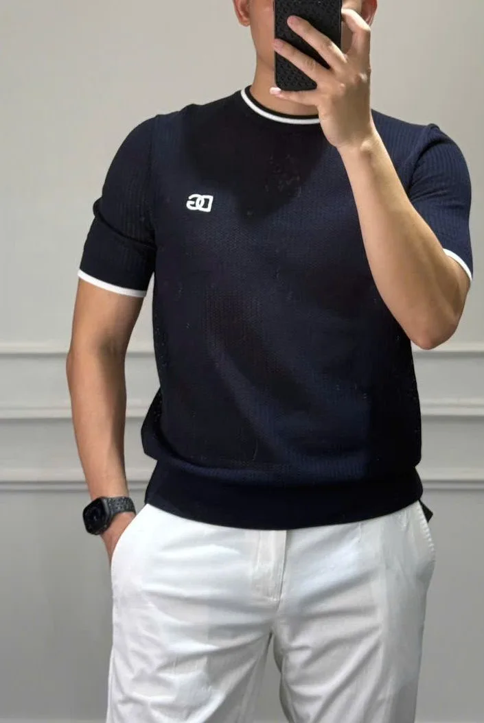 Áo thun Gucci đen mã 7b nam DG dòng premium lịch lãm nam tính Áo thun Gucci đen mã 7b nam DG dòng premium lịch lãm nam tính