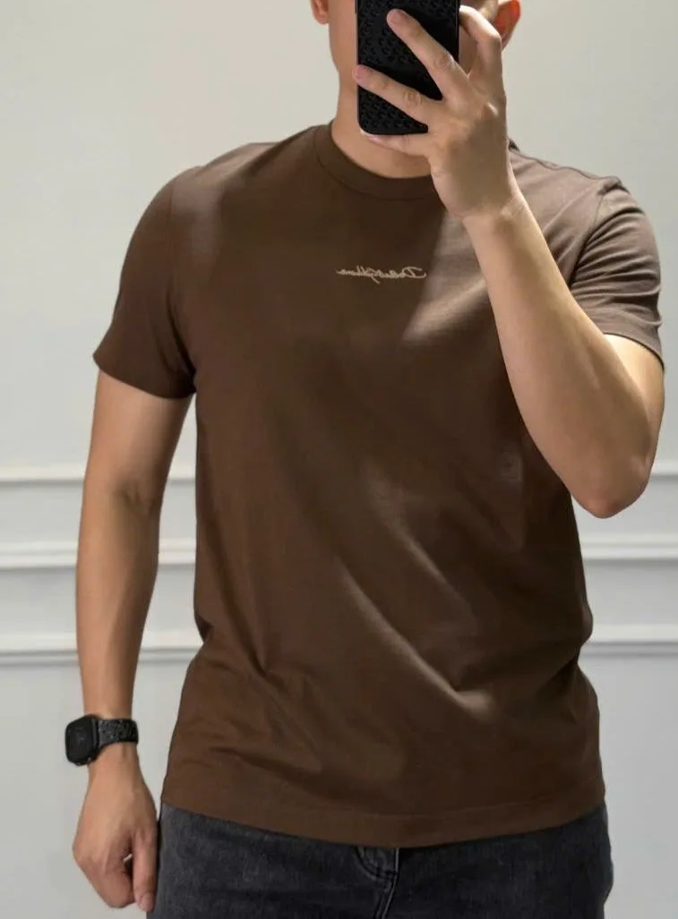 Áo phông DG nam màu nâu mã 2 phân khúc cao cấp xuất sắc tinh tế