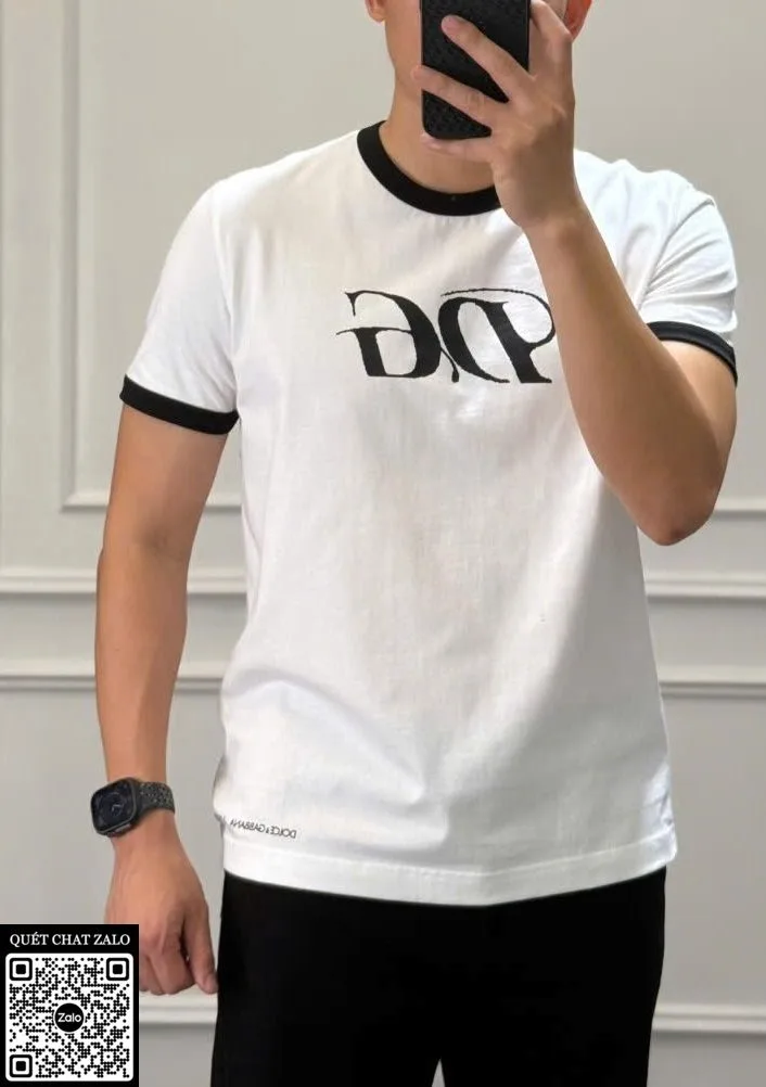 Áo phông nam màu trắng DG mã 10 Dolce chuẩn style đẳng cấp
