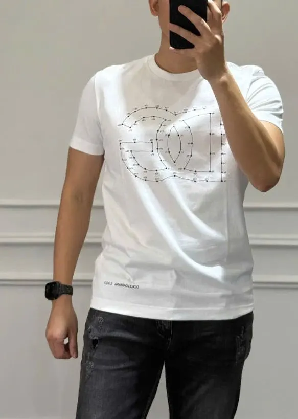 Áo thun Dolce Gabbana nam áo phông trắng DG xịn xò mã 6 làm công phu Áo thun Dolce Gabbana nam áo phông trắng DG xịn xò mã 6 làm công phu