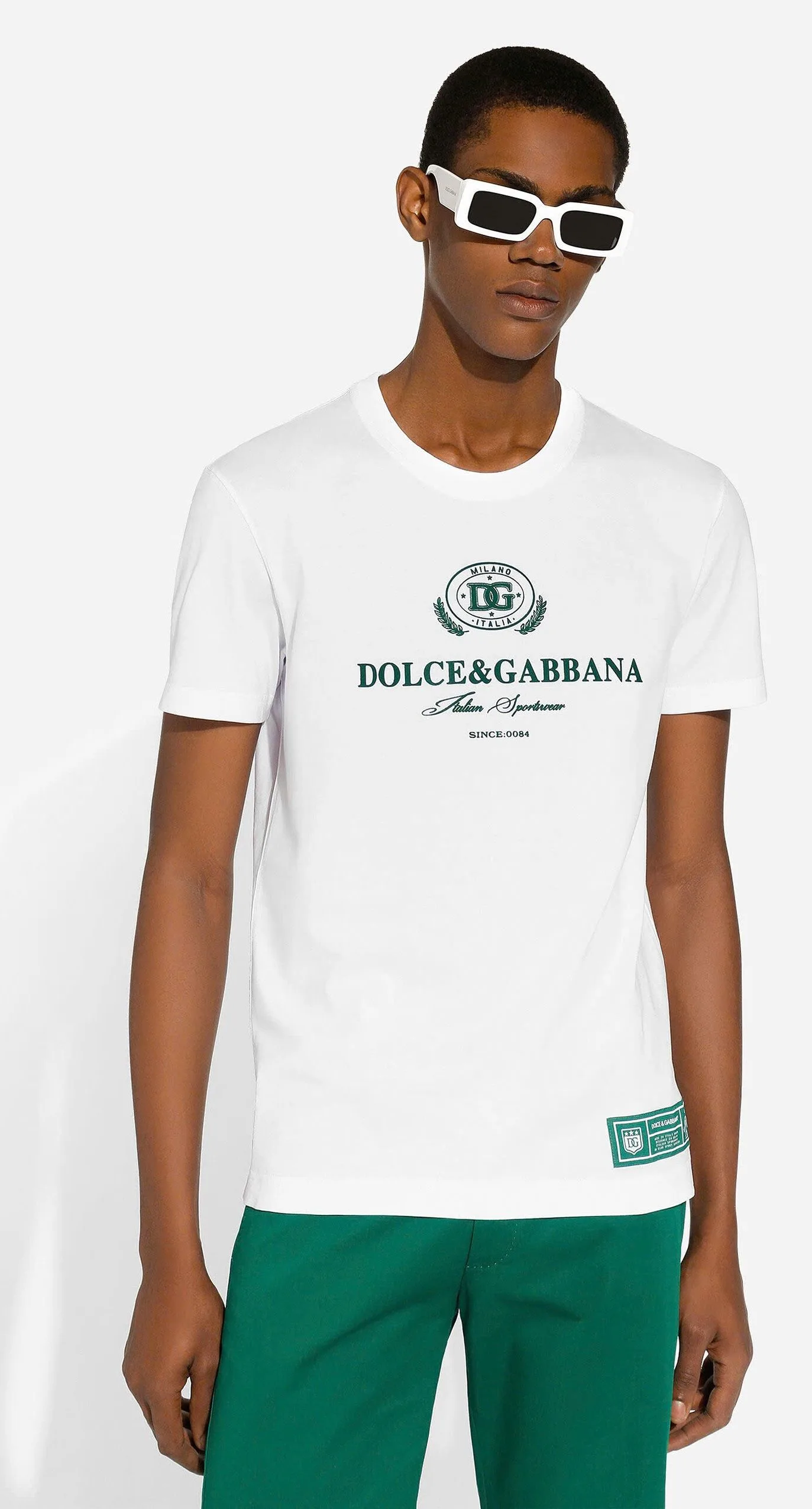 Áo cộc Dolce phông trắng nam mã 7 DG phân khúc cao cấp vừa mắt