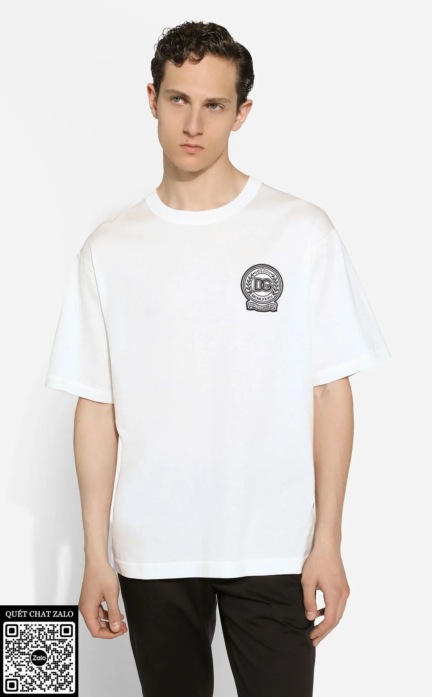 Áo phông nam màu trắng Dolce mã 8 loại xịn xò form chuẩn đẹp Áo phông nam màu trắng Dolce mã 8 loại xịn xò form chuẩn đẹp
