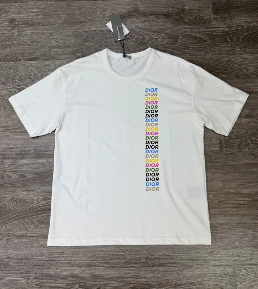 Áo phông Dior màu trắng nam mã 2 phong cách cao cấp mới mẻ thời thượng