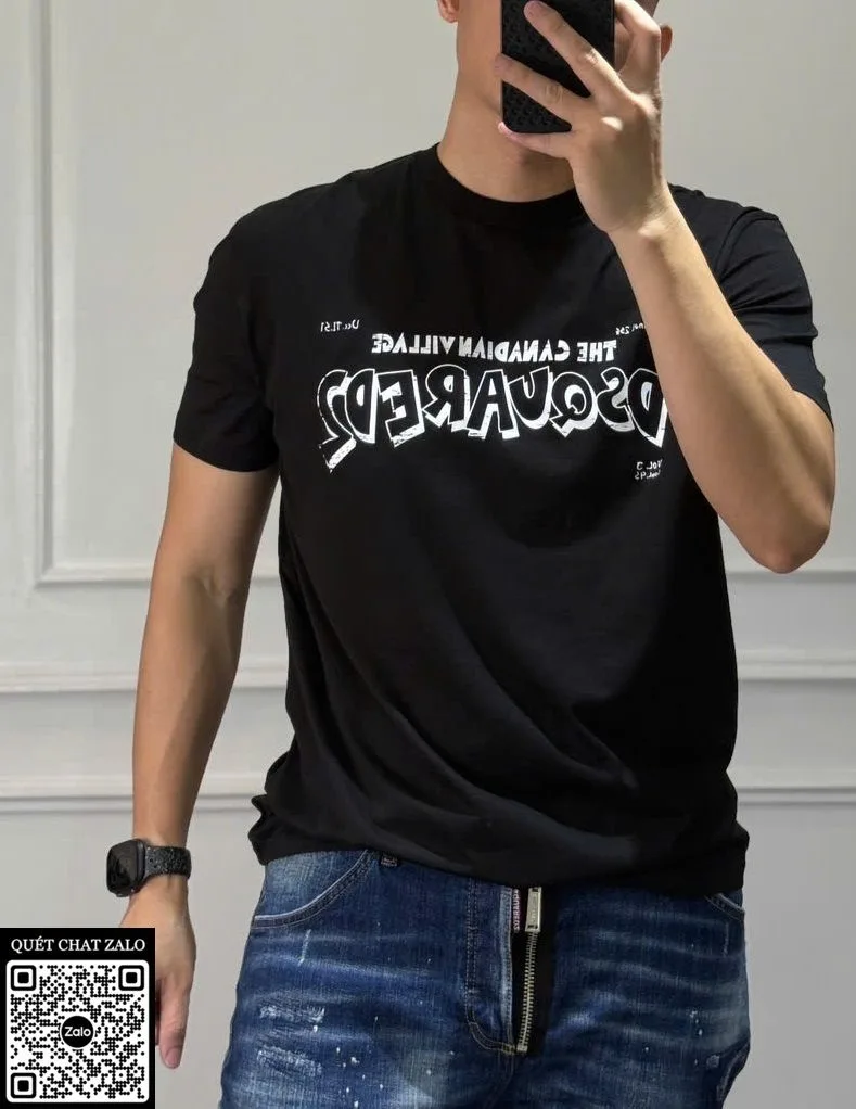 Áo phông nam màu đen Dsquared2 mã 13 gọn đẹp cao cấp form chuẩn Áo phông nam màu đen Dsquared2 mã 13 gọn đẹp cao cấp form chuẩn