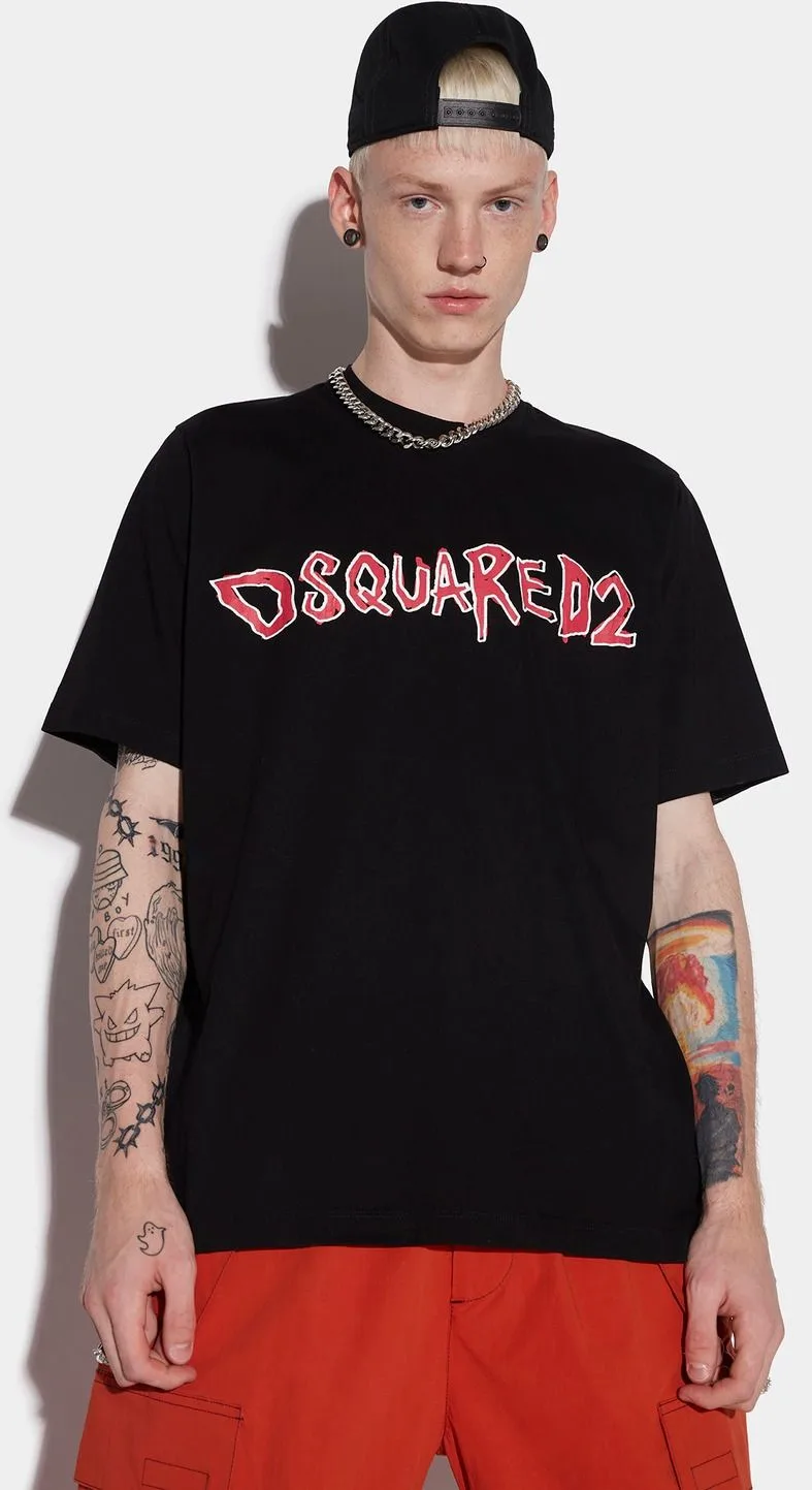 Áo thun Dsquared2 đen nam mã 24 form chuẩn phân khúc xịn cao cấp Áo thun Dsquared2 đen nam mã 24 form chuẩn phân khúc xịn cao cấp