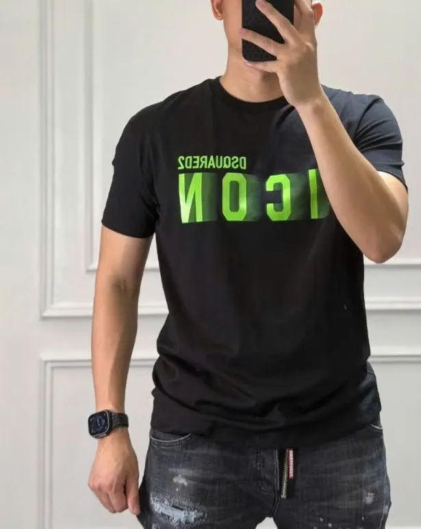 Áo phông nam màu đen Dsq2 mã 8 tốt không chê chuẩn đẳng cấp tầm cao